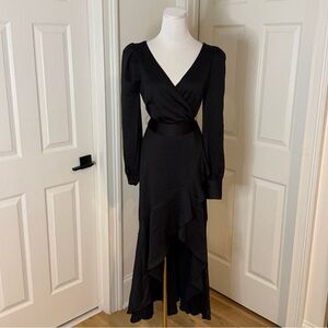 Express Black Maxi Wrap Dress